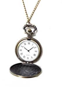 Reloj de bolsillo analógico náutico para hombre y mujer, cadena de Metal triangular chapada en bronce, reloj de estilo CHLW052 pulido para niños - Product Image 2