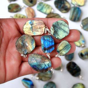 Rosa diamante Cruz colgante labradorita pendientes mariposa alfabeto curación piedra preciosa joyería al por mayor piedra preciosa azul Natural - Product Image 6