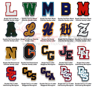 Chaqueta Letterman de escuela secundaria con parches de chenilla - Product Image 3