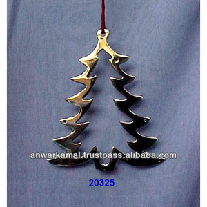 La mejor calidad Mini forma de árbol de Navidad Adorno colgante de latón Venta caliente Adorno colgante de metal de tamaño personalizado - Product Image 1