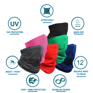 Bandana multifonctionnel de protection pour l'extérieur en tube de sublimation de couleur unie avec filtre de BD - Product Image 2