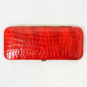 Kit de Manicura y Pedicura de Acero Inoxidable con Estuche de Cuero Sintético Rojo, 5 Piezas, Lima de Uñas, Tijeras y Cortaúñas Afilados 2026 - Product Image 3