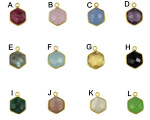 Conector hexagonal bohemio hecho a mano, bisel chapado en oro Vintage con componentes de joyería de declaración de varias piedras - Product Image 6