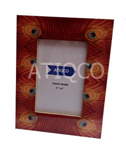 Best Selling Attractive Unique Lacquered <b>Wood</b> <b>Picture</b> <b>Frame</b> Peacock Flag Printed Price Wooden Photo <b>Frame</b> - Product Image 2
