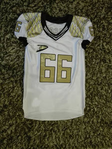 Meilleur prix 2019 Ensemble de maillot de football américain pour hommes adultes OEM Noir Taille plus grande Antibactérien Séchage rapide Personnalisé Équipe Personnalisée - Product Image 3