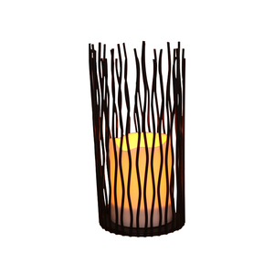 2024 Hot Sale <strong>Black</strong> Medium Size Outdoor Garden Decorative Special Shape Iron LED Solar Candle <strong>Lantern</strong> - Product Image 2