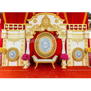 เวทีงานแต่งงานแบบคลาสสิกของอินเดียใต้,การตกแต่งเวทีงานแต่งงานแบบชาวฮินดูล่าสุดการตกแต่งเวทีงานแต่งงานแบบศรีลังกาที่สง่างาม - Product Image 1