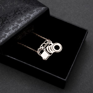 Collier pour caméra en argent Sterling naturel, pendentif en forme de caméra, découpé au Laser, vente en gros, en argent Sterling artisanal - Product Image 6