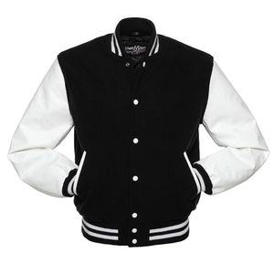 เสื้อแจ็คเก็ตสำหรับผู้ชาย,เสื้อแจ็กเก็ตเบสบอลเปลือกเลเตอร์แมนไนลอน/ผ้าฝ้ายสำหรับฤดูหนาวบริการ OEM แบบกำหนดเองขนาดที่กำหนดเองความยาวเสื้อผ้าปกติ - Product Image 5