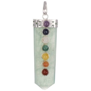 Wholesale Natural Green Aventurine Flat Pendants Gemstone Chakra <b>Pencil</b> Pendants Crystals Pendants for Necklace ;Wholesaler - Product Image 3