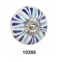 Bouton de tiroir en céramique vintage, style vintage, couleur violette, pâquerette, idéal pour garde-robe, placard de cuisine et commode, vente en gros