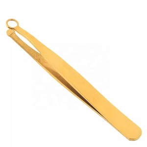 Pince à épiler à sourcils en acier inoxydable pointe arrondie Kaneka Enterprises KE-11037 vente chaude pour l'épilation des sourcils - Product Image 2