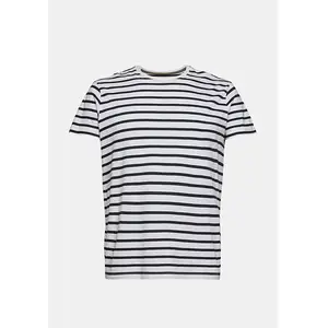 2022 custom vertical stripe t shirt round neck striped t shirt for men Hot Selling Mens Long Line Fashion Men T Shirt