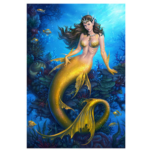 Pittura diamante fai da te sirena bellezza donna nel <span class=keywords><strong>mare</strong></span> vendita calda pittura decorazioni per la <span class=keywords><strong>casa</strong></span> DP439 - Product Image 1