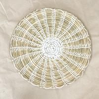 Assiette murale artisanale Viettime en jonc de mer tressé style bohème pour restaurants, hôtels, boutiques de cadeaux (vente en gros)