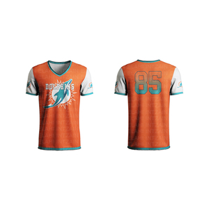 Camiseta de fútbol americano juvenil personalizable XL uniforme de sarga de aparejos con sublimación y logotipo impreso para uso deportivo - Product Image 4