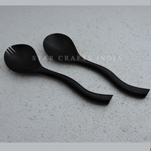 Servidor de ensalada de madera, accesorios de cocina, herramientas para frutas y verduras, vajilla reutilizable hecha a mano, logotipo personalizado, cocina, hogar, restaurante - Product Image 4