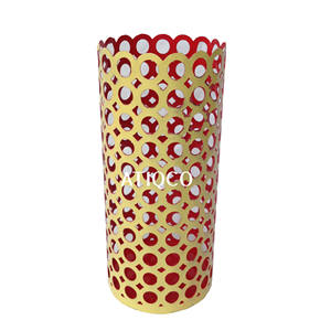 Bougeoir en fer de conception moderne dernier support votif en métal élégant du fabricant jaune rouge Smart Iron Votive Party Decorations - Product Image 1