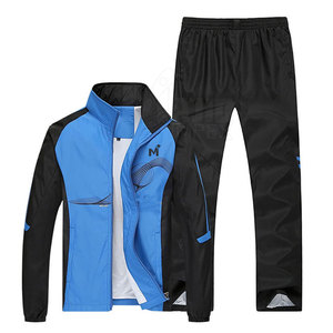 Costume de Jogging décontracté à manches longues, ensemble, survêtement pour course à pied, respirant, avec fermeture éclair complète - Product Image 1