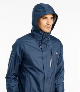 Personalizzato Impermeabile 100% Poliestere 1/2 Zip Con Cappuccio Soft shell Pioggia Giacca per Gli Uomini