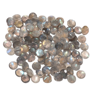 Lote al por mayor de cristales de labradorita natural redondos de corte brillante multicolor, piedras preciosas sueltas para la fabricación de joyas para siempre. - Product Image 1