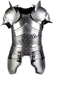 Jaqueta armadura medieval de aço, fantasia gótica, capitão, edward, ombro, armadura com 18 unidades