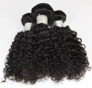 Double Drawn Virgin <b>Hair</b> Vendor Indian Brazilian Natural Black Burmese <b>Curly</b> Deep Wave Weft <b>Hair</b> Bundle of Human <b>Hair</b> Vietnam - Product Image 1