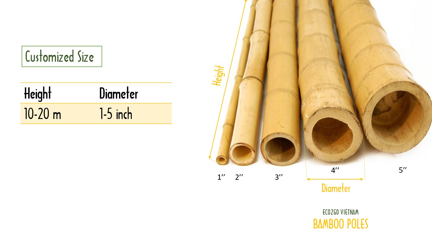 Wholesale Raw Material 2022 Bamboo Pole For Construction Vietnam From High Quality Bamboo And Good Price From Eco2go Vietnam