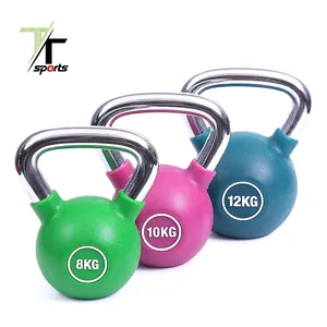 TTSPORTS กระดิ่ง/Kettlebells สำหรับผู้หญิง,กระดิ่งที่มีสีสันใช้ในบ้านพร้อมชั้นวางของจากประเทศจีน