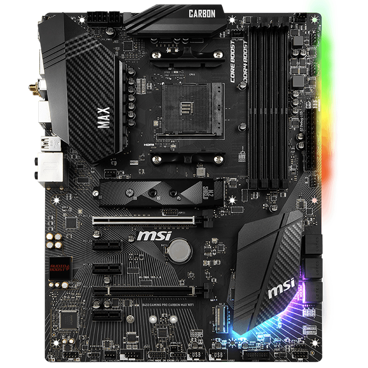 MSI B450 GAMING PRO CARBON MAX WIFI - AMD B450 Motherboard