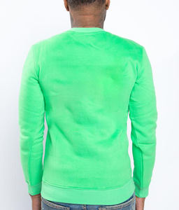 เสื้อสเวตเตอร์แบบสวมศีรษะแขนยาวสำหรับผู้ชาย,โลโก้ที่กำหนดเองแขนยาวสีพื้น - Product Image 4