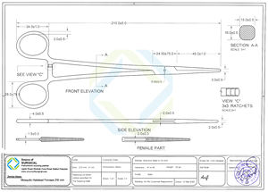 Instruments chirurgicaux manuels à long manche Pince Halstead anti-moustiques en acier inoxydable Base d'outils chirurgicaux - Product Image 3