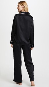 New arrival fashionable trending latest design satin Pajamas <b>long</b> <b>sleeve</b> women sleepwear girlish <b>night</b> wear for women - Product Image 4