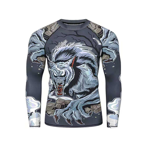 Rashguard 100% poliéster transpirable para hombre, diseño personalizado de alta calidad, sublimación completa, cuello redondo, Regular - Product Image 1