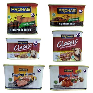 Пронас корневой говядины | Индонезийское происхождение | Популярное Дешевое халяльное сертифицированное консервированное мясо