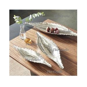 Ensemble de trois bols décoratifs de tailles différentes en aluminium couleur argent bols de service pour la maison ustensiles de cuisine - Product Image 1