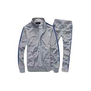 Wholesale Custom Logo Polyester Full Zip Casual Sportswear Gym Sweat Suits Tracksuit for <b>Men</b> - Product Image 3