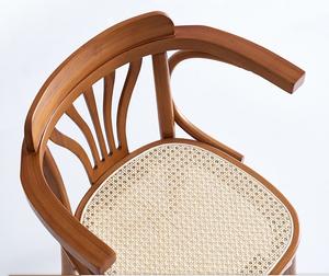 Elegante Silla de comedor tradicional FANBACK hogar cocina uso W430 * D430 * H760mm con patas de madera - Product Image 5