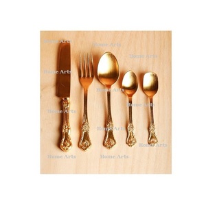 Juego de 6 cubiertos de latón de calidad premium con tamaño personalizado para uso en hoteles y restaurantes. - Product Image 6