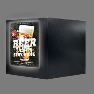Small MOQ Welcome <b>Led</b> Illuminated Menu 3 Pages Menu Book Holder <b>Led</b> Menu <b>Cover</b> for Bar Club - Product Image 1