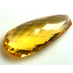 พลอยซิทรีนธรรมชาติ briolette ตัดอัญมณีที่มีคุณภาพสูงทำหินเกิดใหม่สีเหลืองซิทรีนกึ่งมีค่ากึ่งมีค่า - Product Image 4