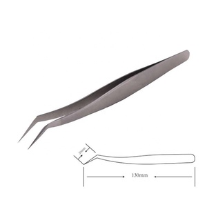 Pince à épiler d'extension de cils de volume à pointe en fibre de logo personnalisé Pince à cils de marque privée avec caractéristiques de haute visibilité - Product Image 3