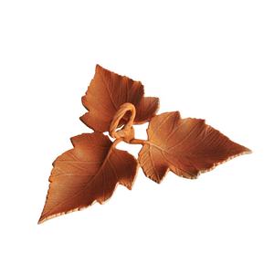 High Quality Orange <b>Aluminium</b> Three-Leaves Serving Tray for Home Restaurant Hotel Decorative Item for Serving Purpose - Product Image 1