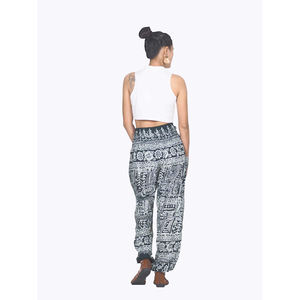 Napat Clothing Urban Print 1 <b>women</b> <b>harem</b> <b>pants</b> in Green PP0004 020001 05 ready to ship - Product Image 3