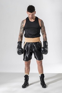 กางเกงมวยผ้าฝ้ายสำหรับผู้ชายกางเกงขาสั้นมวยไทย MMA แบบใหม่ล่าสุด - Product Image 2