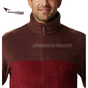 Vente en gros Logo personnalisé hommes hiver polaire veste réversible avec col montant - Product Image 3