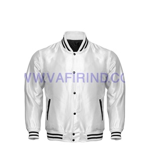 Chaqueta Bomber de satén para hombre, chaqueta de invierno a la moda con talla grande y cuero de piel de vaca tejido transpirable - Product Image 1