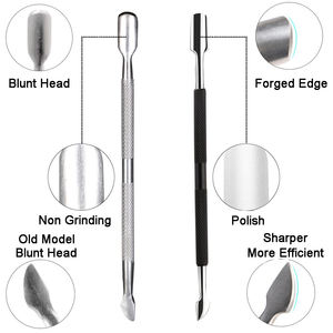 Pince à cuticules professionnelle en acier inoxydable coupe-ongles ensemble de tondeuse outils de suppression de cuticules pour les soins des doigts de pédicure avec poussoir - Product Image 4