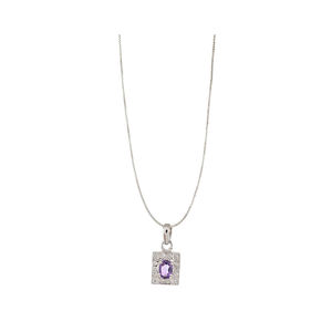 Nouveau Design Collier Femme Simple Party Wear Argent Sterling Plaqué Petit Pendentif - Product Image 1