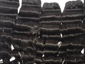 Raw Deep Wave 100% Extensiones de cabello indio natural Remy sin procesar Negro natural 10-30 pulgadas 100 gramos Entrega de DHL Doble - Product Image 6